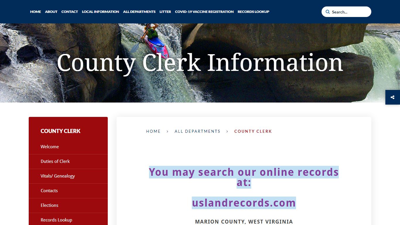County Clerk Information - Marion County, West Virginia